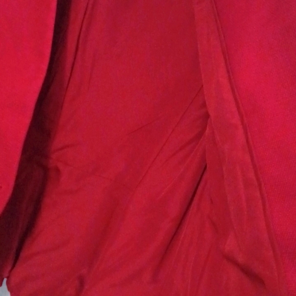 Ann Taylor, Red Collarless Suit Jacket, Sz. 6. - Picture 6 of 9